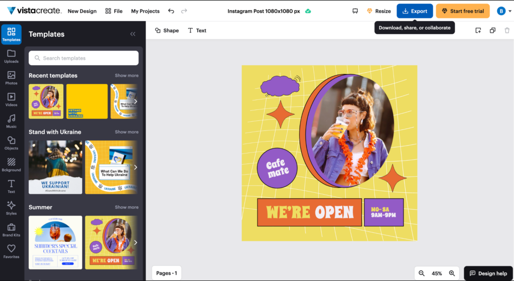 VistaCreate - Top Creatopy Alternatives for Content and Design Automation